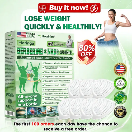 🔥🇺🇸 𝐎𝐟𝐟𝐢𝐜𝐢𝐚𝐥 𝐔𝐒 𝐒𝐭𝐨𝐫𝐞 | 🧑‍⚕️🩺 𝐇𝐞𝐚𝐥𝐫𝐢𝐳𝐞® Moringa · Berberine × NAD+ 𝟏𝟎-𝐢𝐧-𝟏 𝐀𝐝𝐯𝐚𝐧𝐜𝐞𝐝 𝐍𝐚𝐧𝐨 𝐌𝐢𝐜𝐫𝐨𝐧𝐞𝐞𝐝𝐥𝐞 𝐏𝐚𝐭𝐜𝐡 — 𝐎𝐧𝐜𝐞 𝐃𝐚𝐢𝐥𝐲, 𝐕𝐢𝐬𝐢𝐛𝐥𝐞 𝐑𝐞𝐬𝐮𝐥𝐭𝐬 𝐢𝐧 𝟕 𝐃𝐚𝐲𝐬