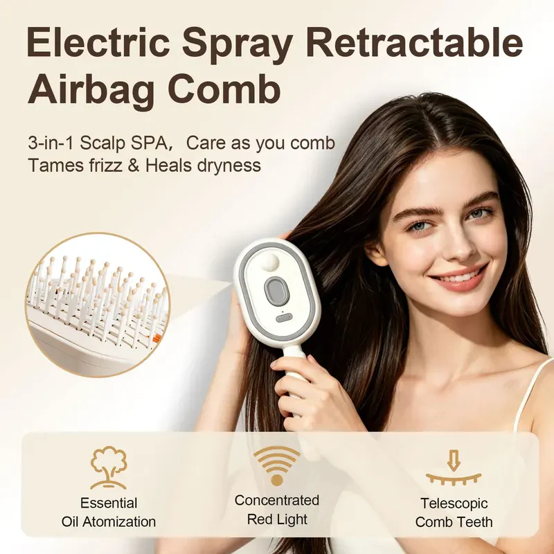 🪮Last Day 50% OFF🔥Electric Spray Air Cushion Massage Comb - Finds🔥